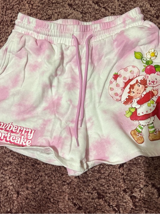 Source Unknown Pants - Source Unknown Pink Tie-Dye Strawberry Shortcake Athletic Shorts